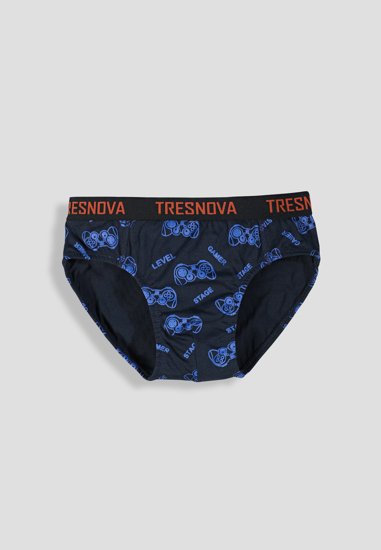 Boys’ Soft Game Print Cotton Briefs | Kids Underwear with Anti-Microbial Finish & Smart Waistband Technology - Pack of 3