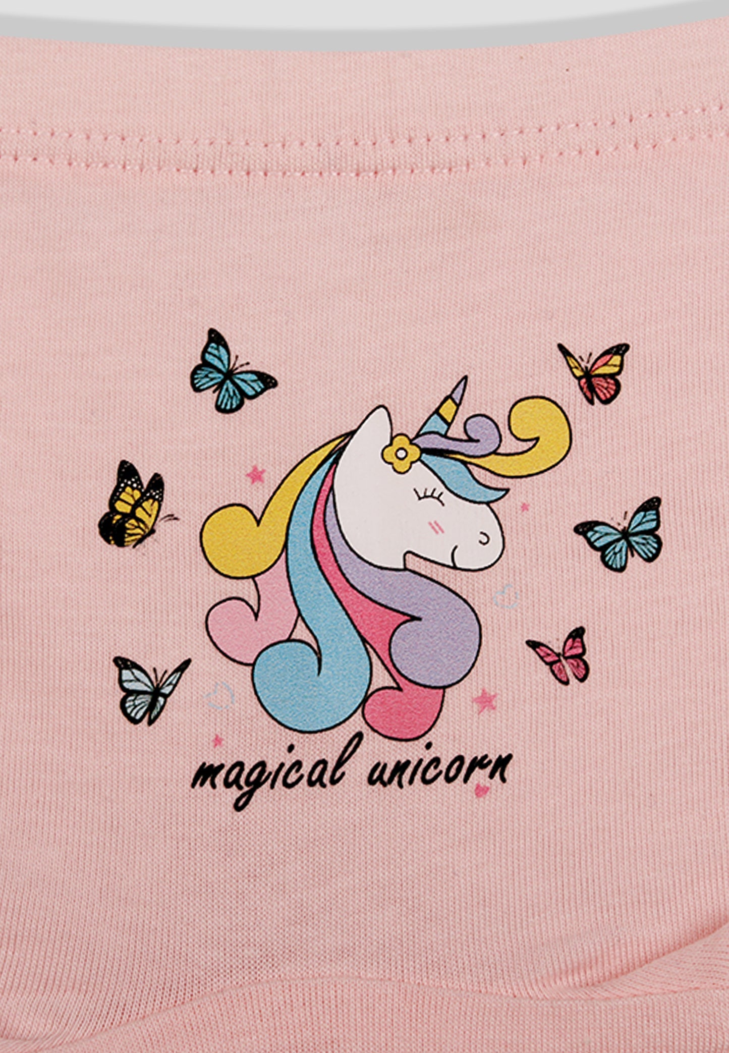 TRESNOVA Cotton Lycra Anti-microbial Finish & Smart Waistband Technology Unicorn Printed Soft Boxer Panties Pack of 3 -Yellow Pink & Navyblue