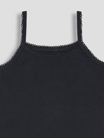 Girls Solid Camisoles/Vest Tops –Soft Cotton Lycra Kids' Undershirts with Anti-Microbial Finish & advanced ergonomic armhole technology - Pack of 3