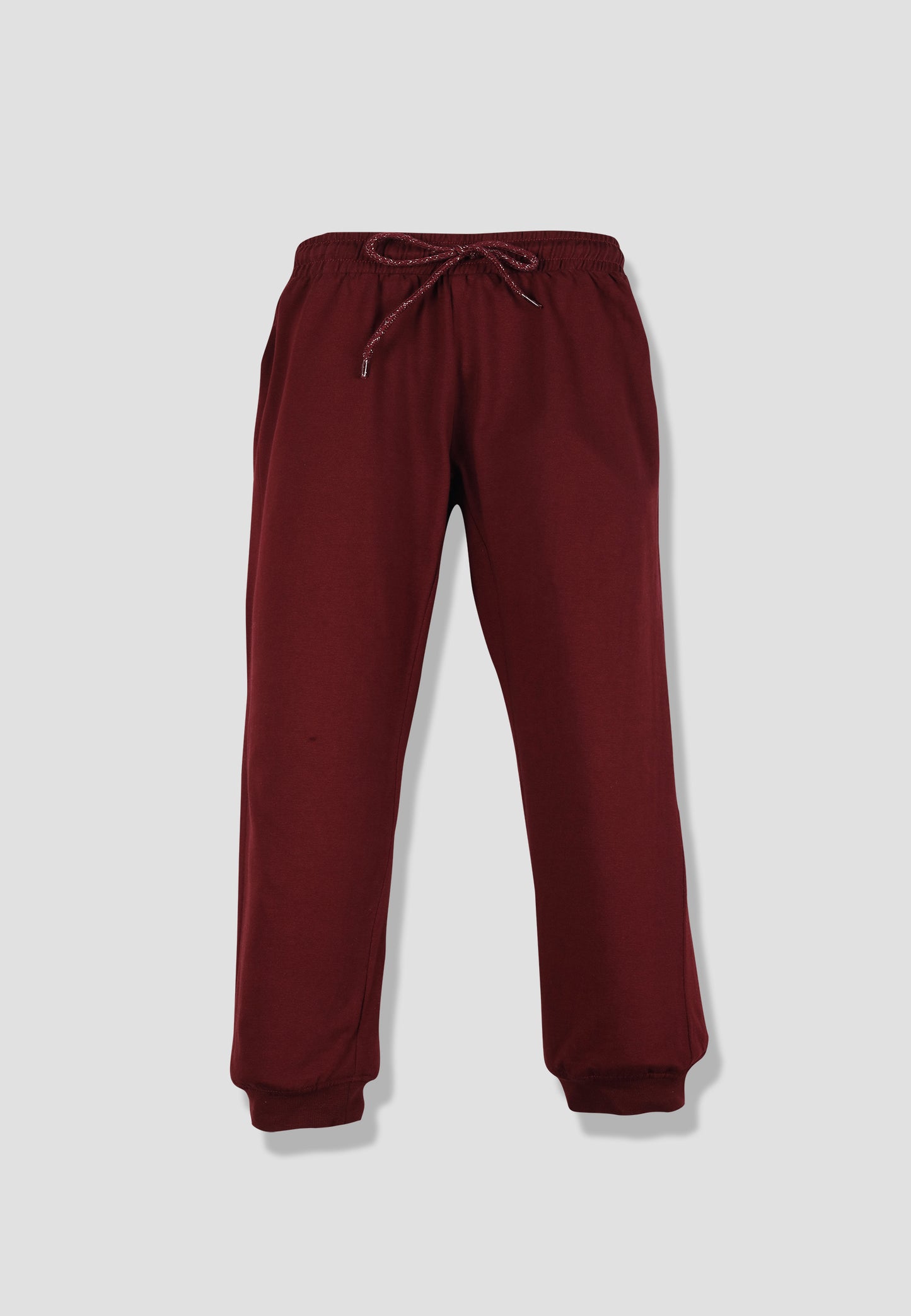 Tresnova Cotton Knit Full Sleeves Antimicrobial Finish Text Printed Coordinating T-shirt And Joggers Set-Burgundy
