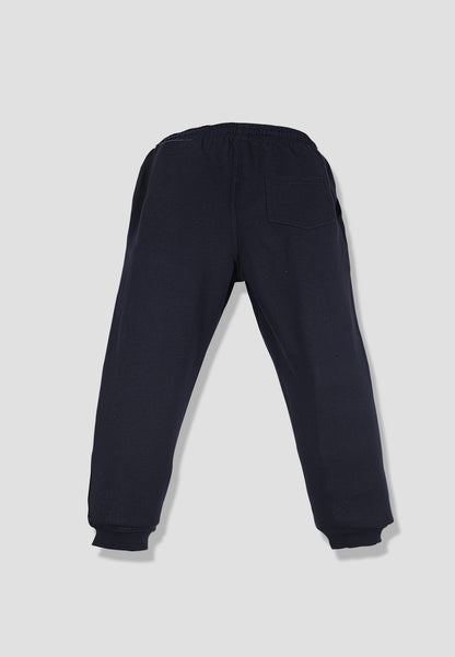 Tresnova Cotton Knit Full Sleeves Antimicrobial Finish Athletic Printed Jogger Track Pant -Navyblue