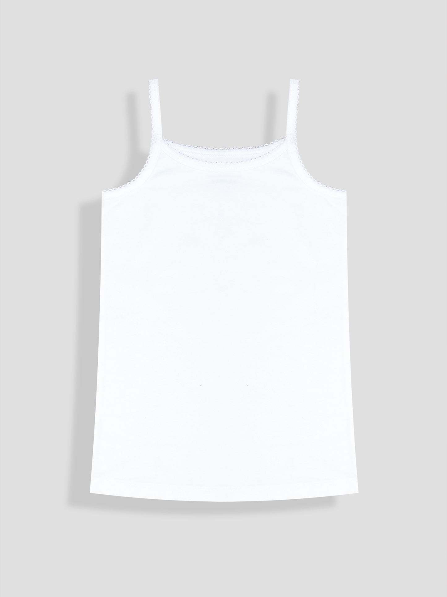 Girls Solid Camisoles/Vest Tops –Soft Cotton Lycra Kids' Undershirts with Anti-Microbial Finish & advanced ergonomic armhole technology - Pack of 3