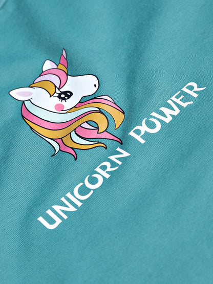 Girls Unicorn Print Camisoles/Vest Tops –Soft Cotton Lycra Kids' Undershirts with Anti-Microbial Finish & advanced ergonomic armhole technology - Pack of 3