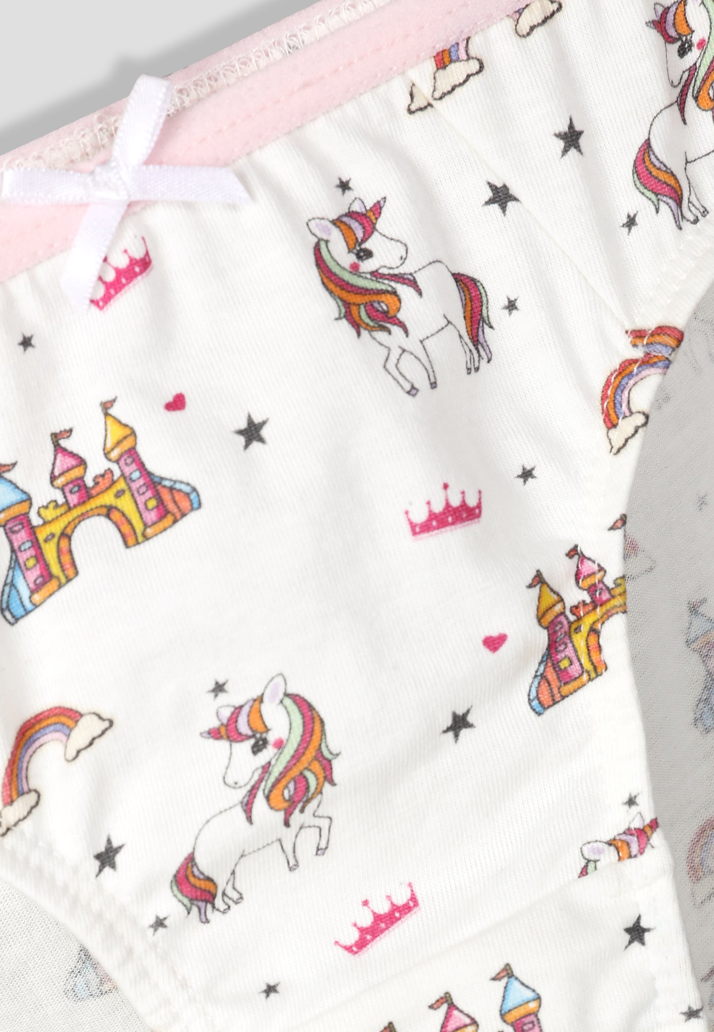 Girls’ Soft Unicorn Print Cotton Lycra Briefs/Panties | Kids Underwear with Anti-Microbial Finish & Smart Waistband Technology - Pack of 3