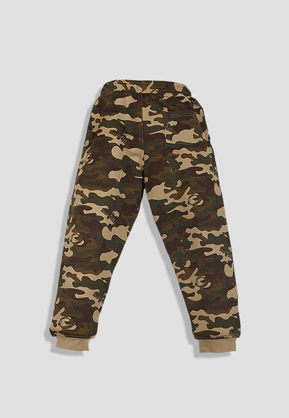 Tresnova Cotton Knit Full Sleeves Antimicrobial Finish Camoflague Printed Jogger Track Pant -Camoflague