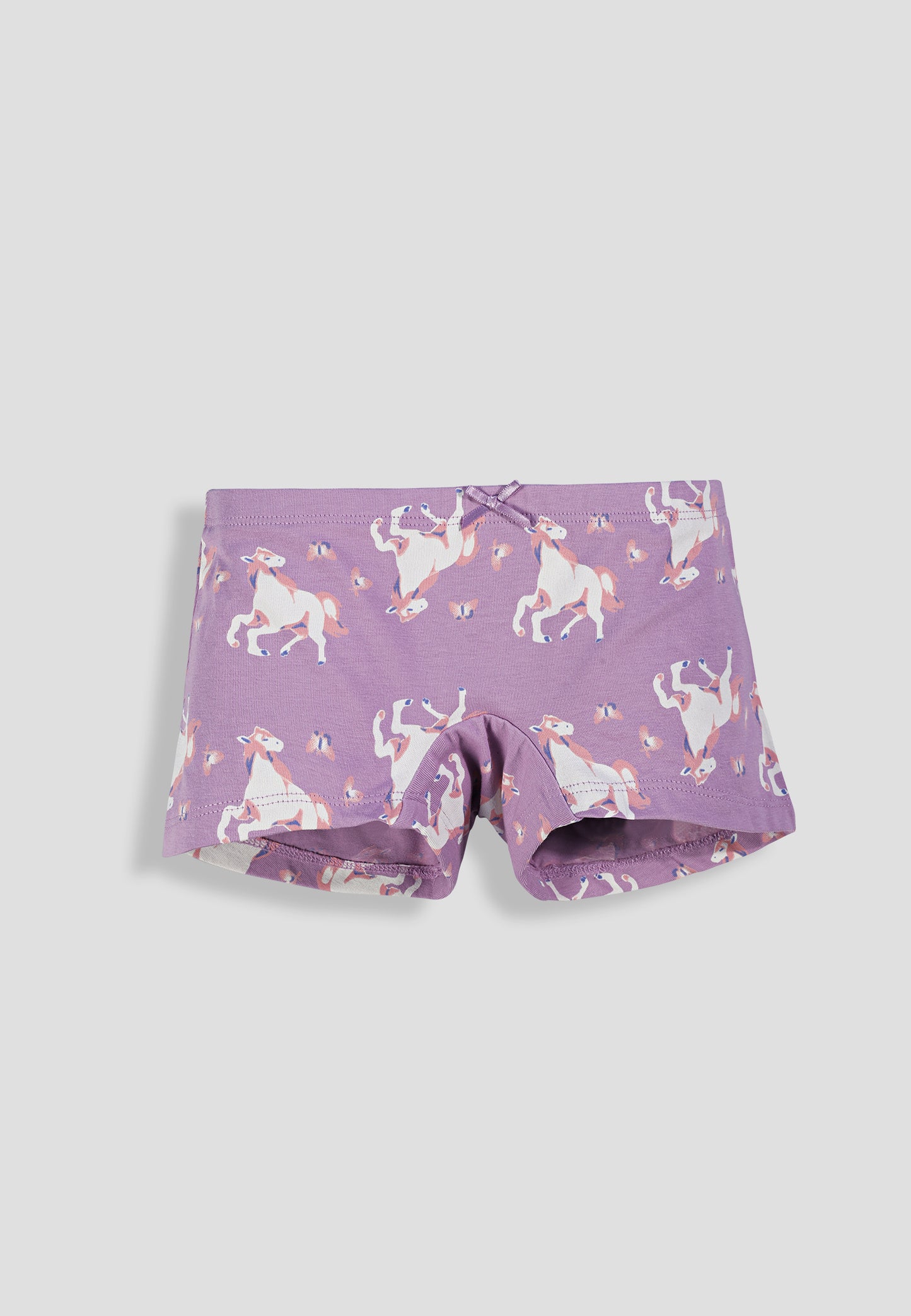 Girls’ Soft Unicorn Print Cotton Lycra Boxer Briefs/Panties | Kids Underwear with Anti-Microbial Finish & Smart Waistband Technology - Pack of 3