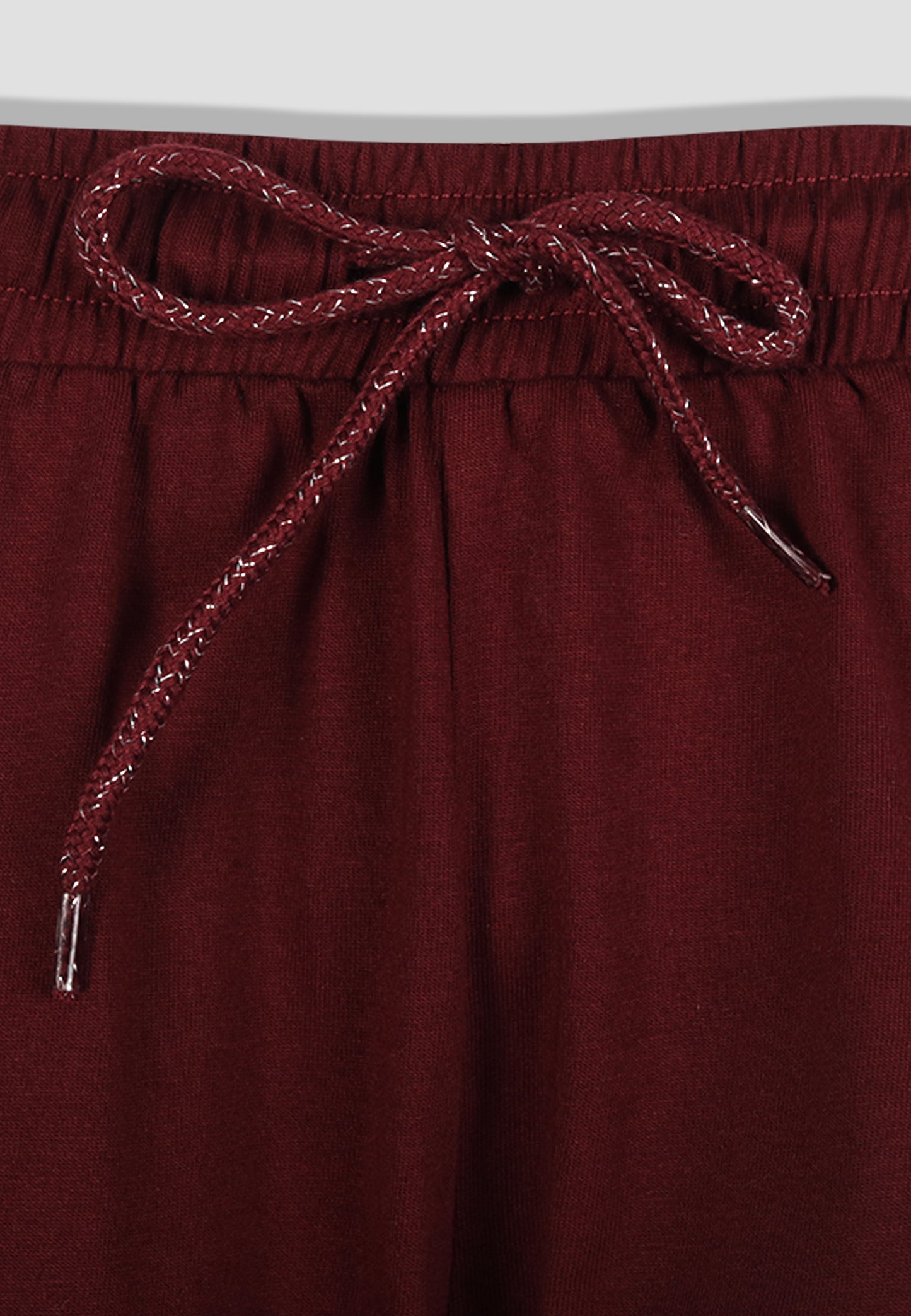 Tresnova Cotton Knit Full Sleeves Antimicrobial Finish Text Printed Coordinating T-shirt And Joggers Set-Burgundy