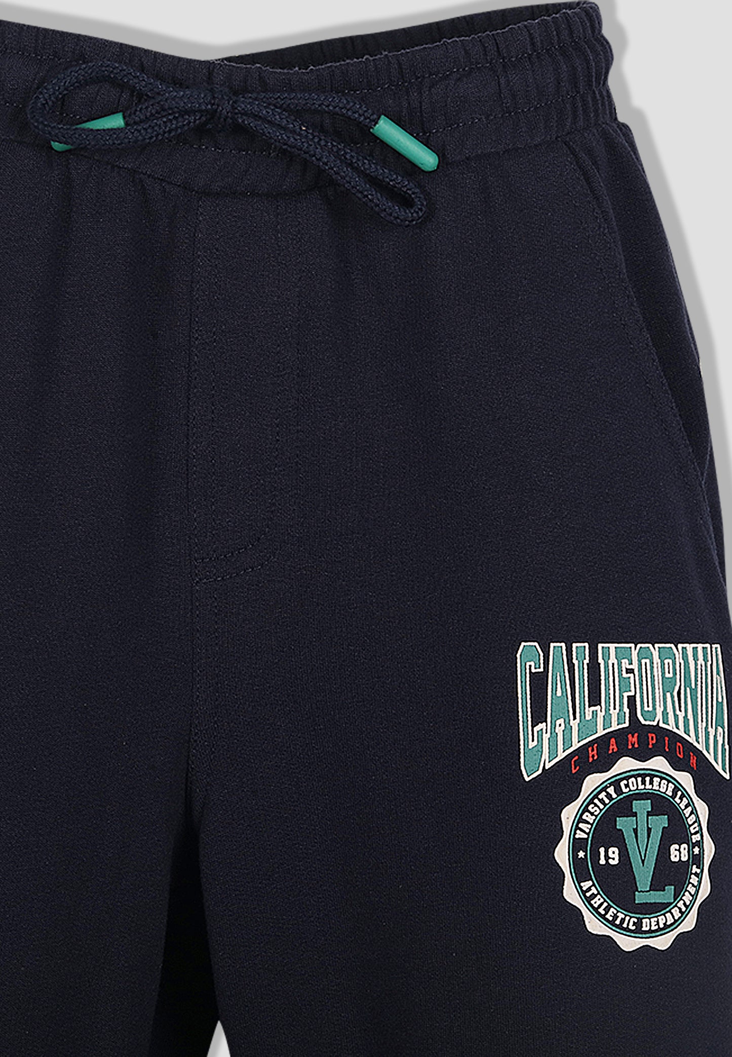 Tresnova Cotton Knit Full Sleeves Antimicrobial Finish Athletic Printed Jogger Track Pant -Navyblue