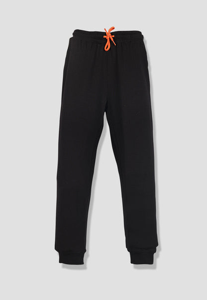 Tresnova Cotton Knit Full Sleeves Antimicrobial Finish Graffiti Printed Coordinating T-shirt And Joggers Set-Black