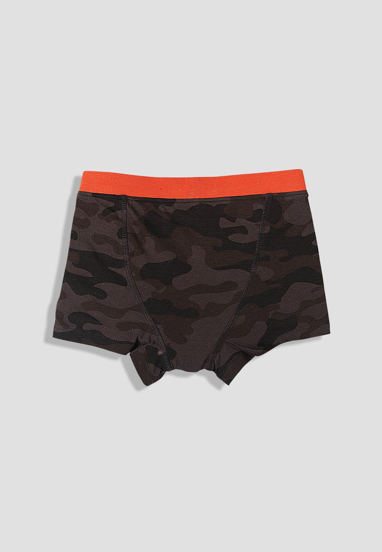 TRESNOVA Cotton Anti-microbial Finish & Smart Waistband Technology Camoflague Printed Soft Boxer Briefs Pack of 3 - Yellow camoflague & Orange