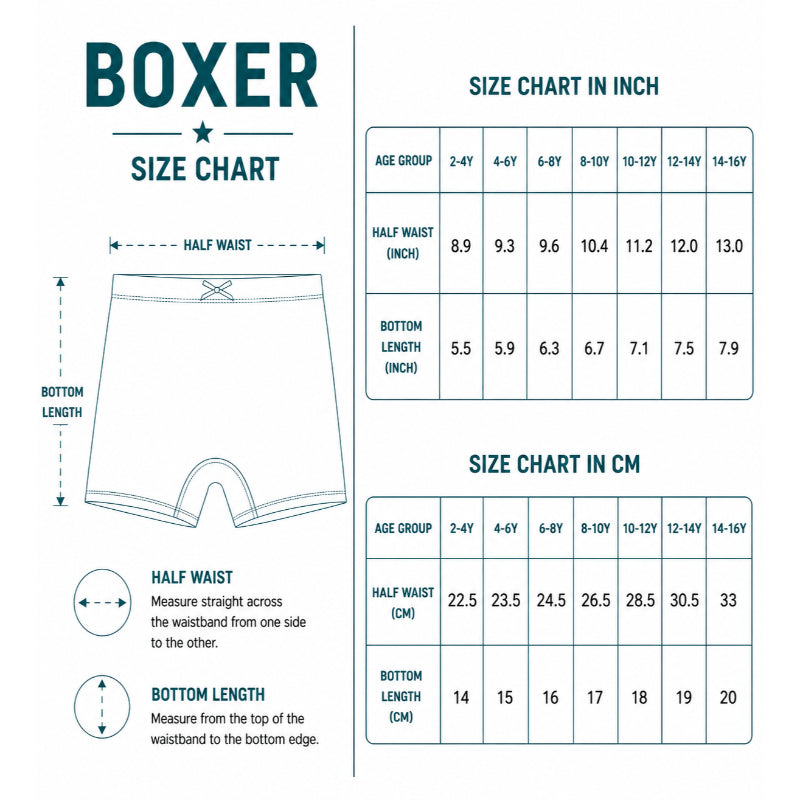 Super Soft Bamboo Boxer Panties Pack of 3