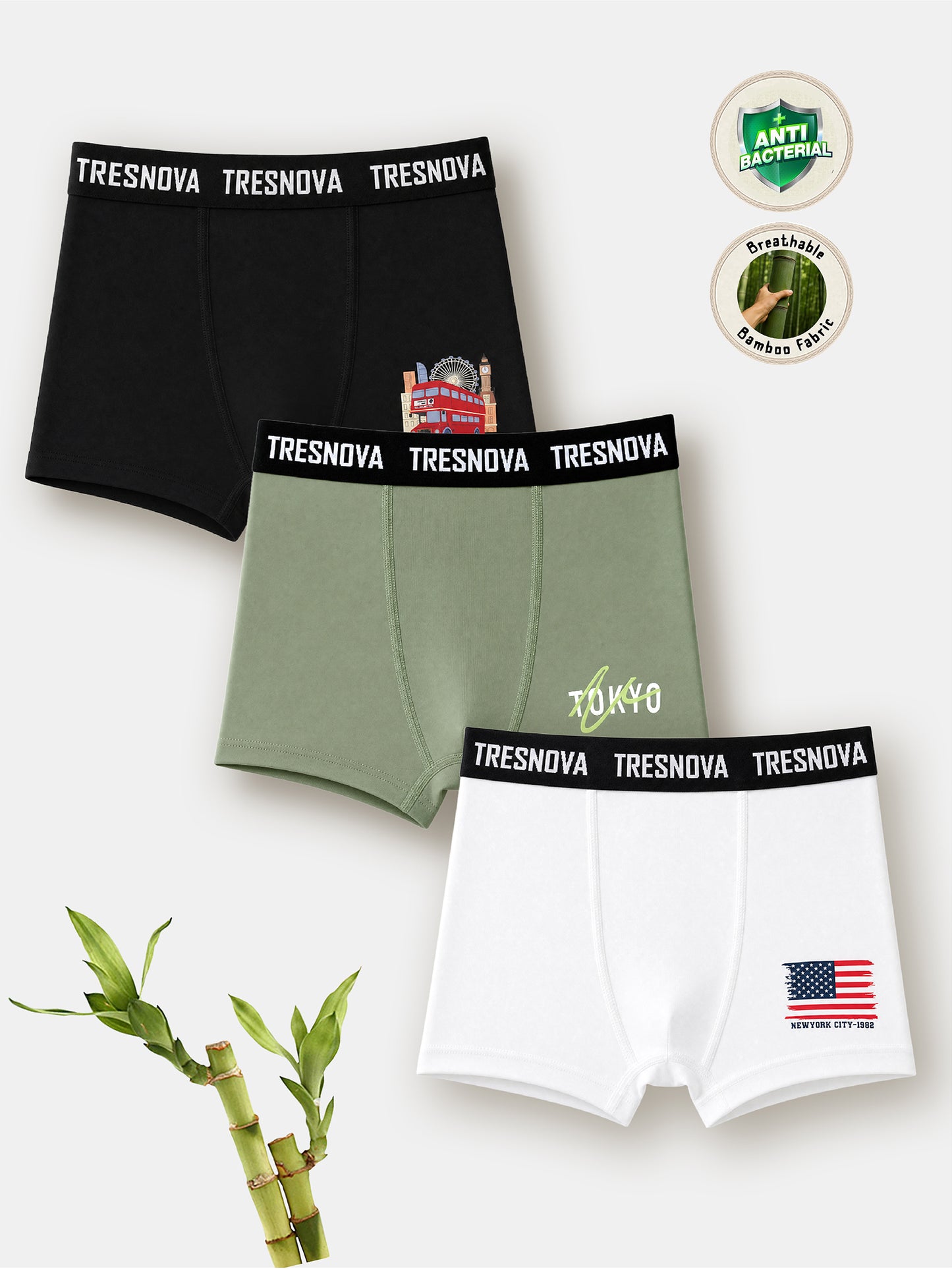 Super Soft Bamboo Boxer Pack of 3