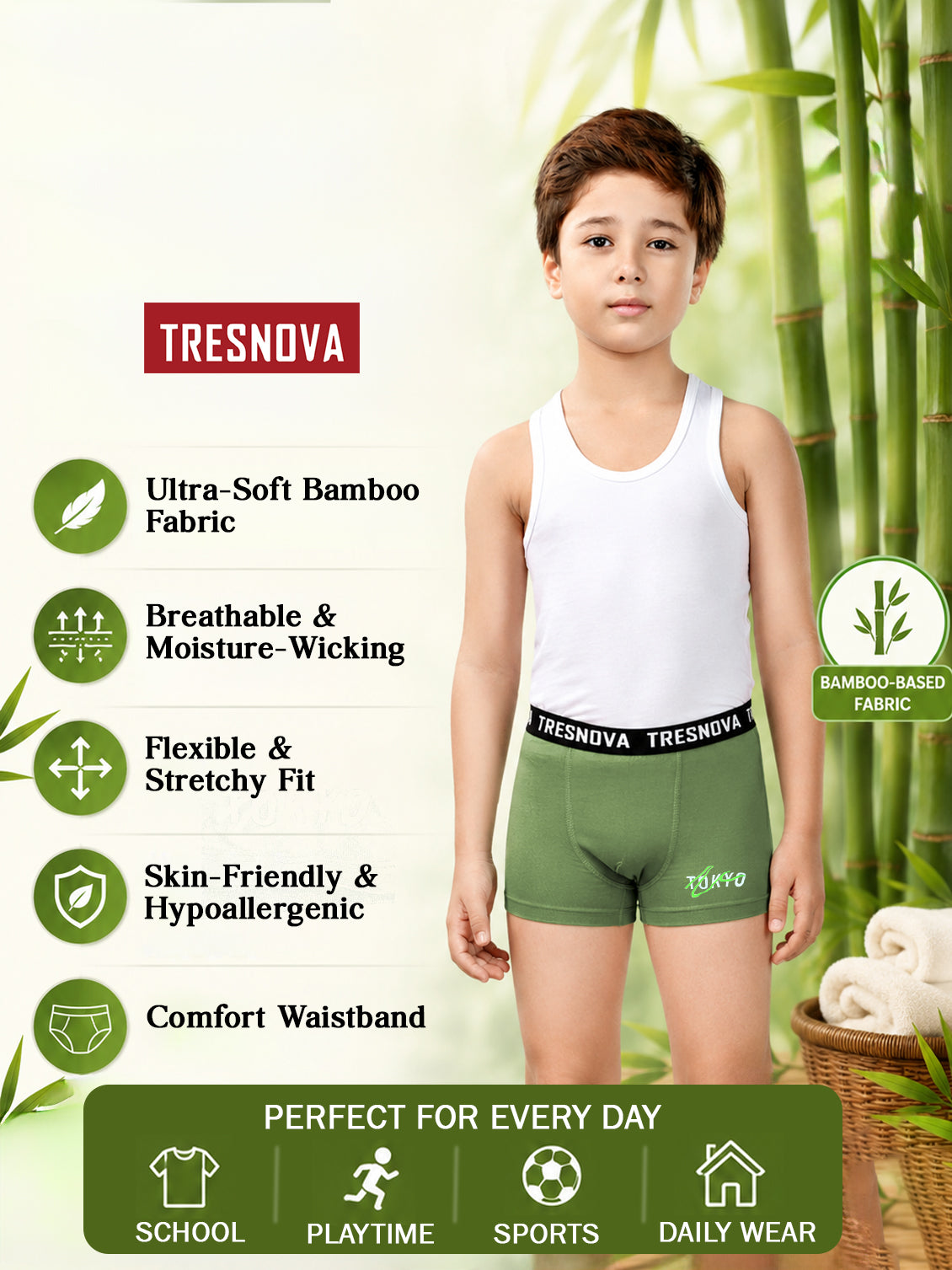 Super Soft Bamboo Boxer Pack of 3