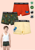 Soft Cotton Boxer Briefs for Boys ( Pack of 3) |  Anti-Bacterial Chemical Free Kids Underwear | Ages 2-16Y