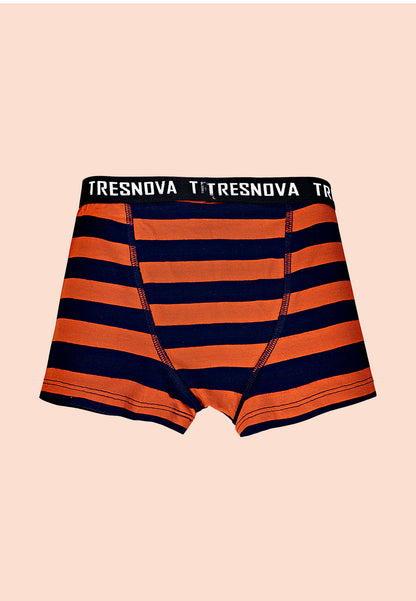 TRESNOVA Cotton Anti-microbial Finish & Smart Waistband Technology Camouflage Printed Soft Boxer Briefs Pack of 3 -Grey, Green, Orange