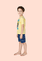 Soft Cotton Short Sets for Boys ( 1 Set) |  Anti-Bacterial Chemical Free Nightwear | Ages 2-16Y