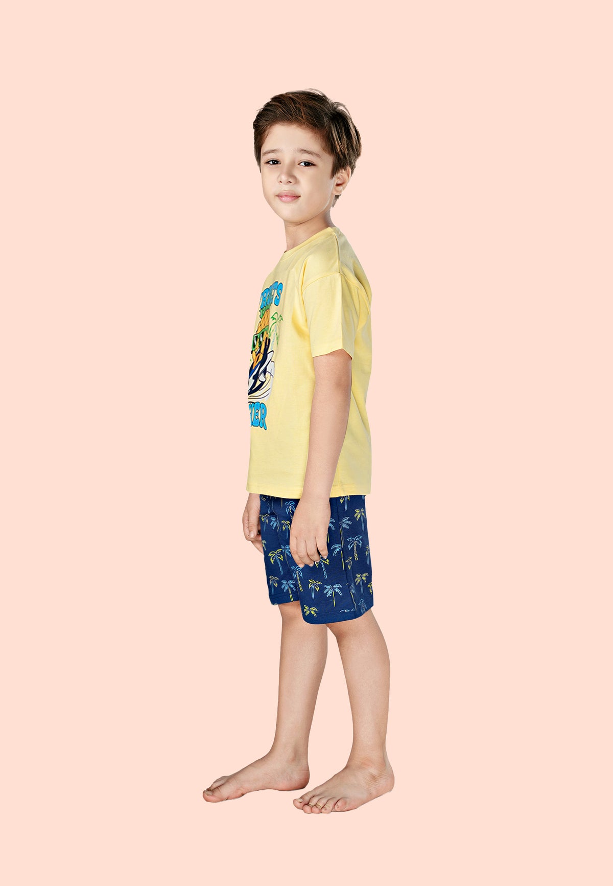 Soft Cotton Short Sets for Boys ( 1 Set) |  Anti-Bacterial Chemical Free Nightwear | Ages 2-16Y