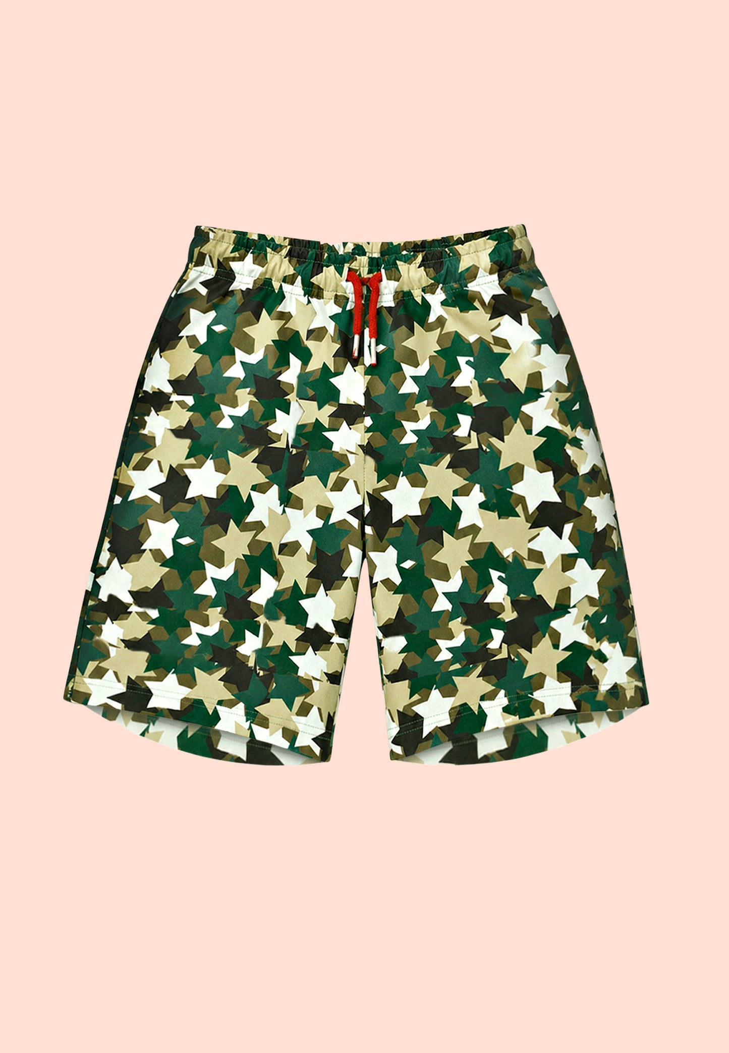 TRESNOVA Cotton Anti-Microbial & Smart Waistband Technology Camoflague Printed  Soft Shorts Pack of 2- Green & Orange