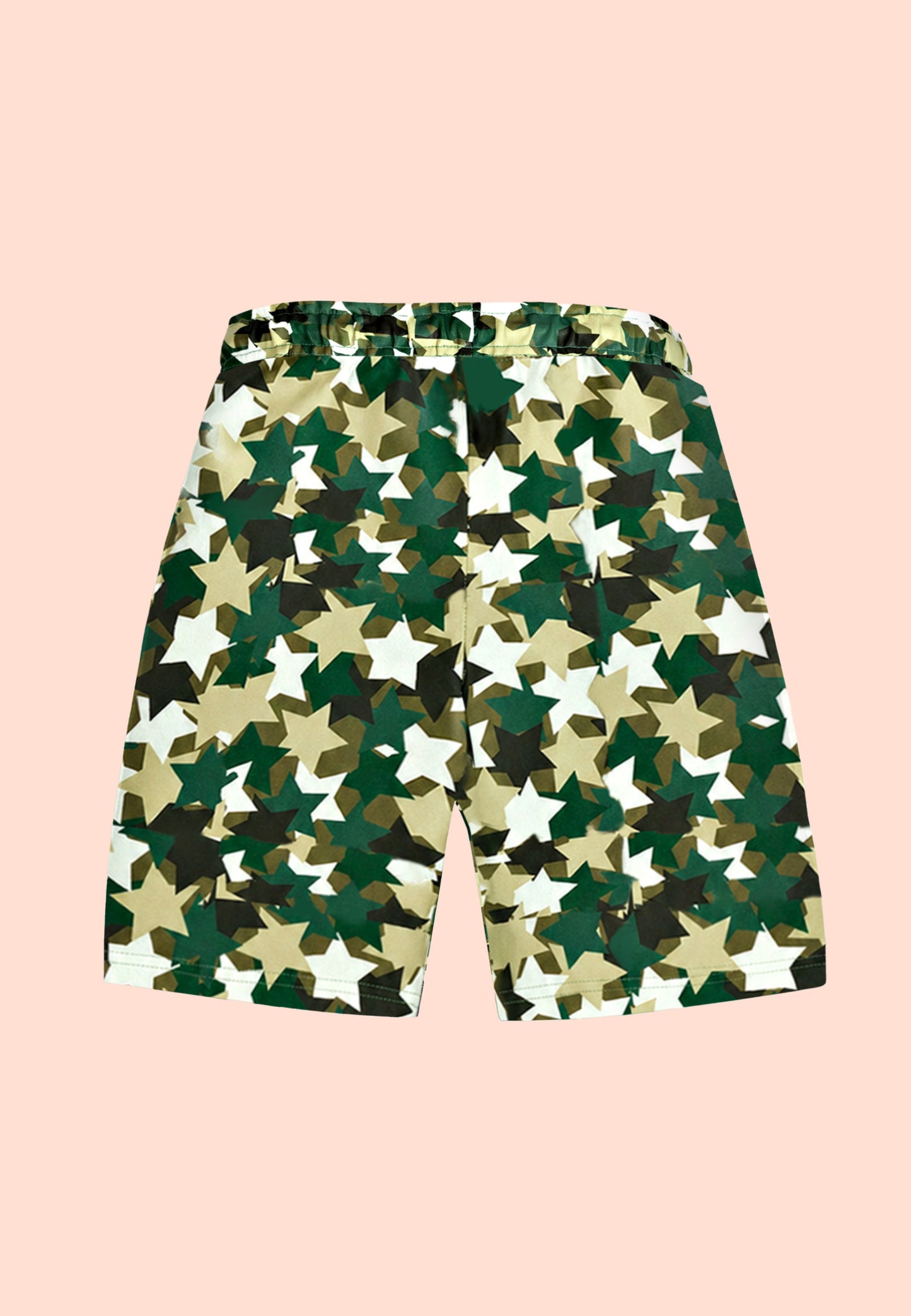TRESNOVA Cotton Anti-Microbial & Smart Waistband Technology Camoflague Printed  Soft Shorts Pack of 2- Green & Orange