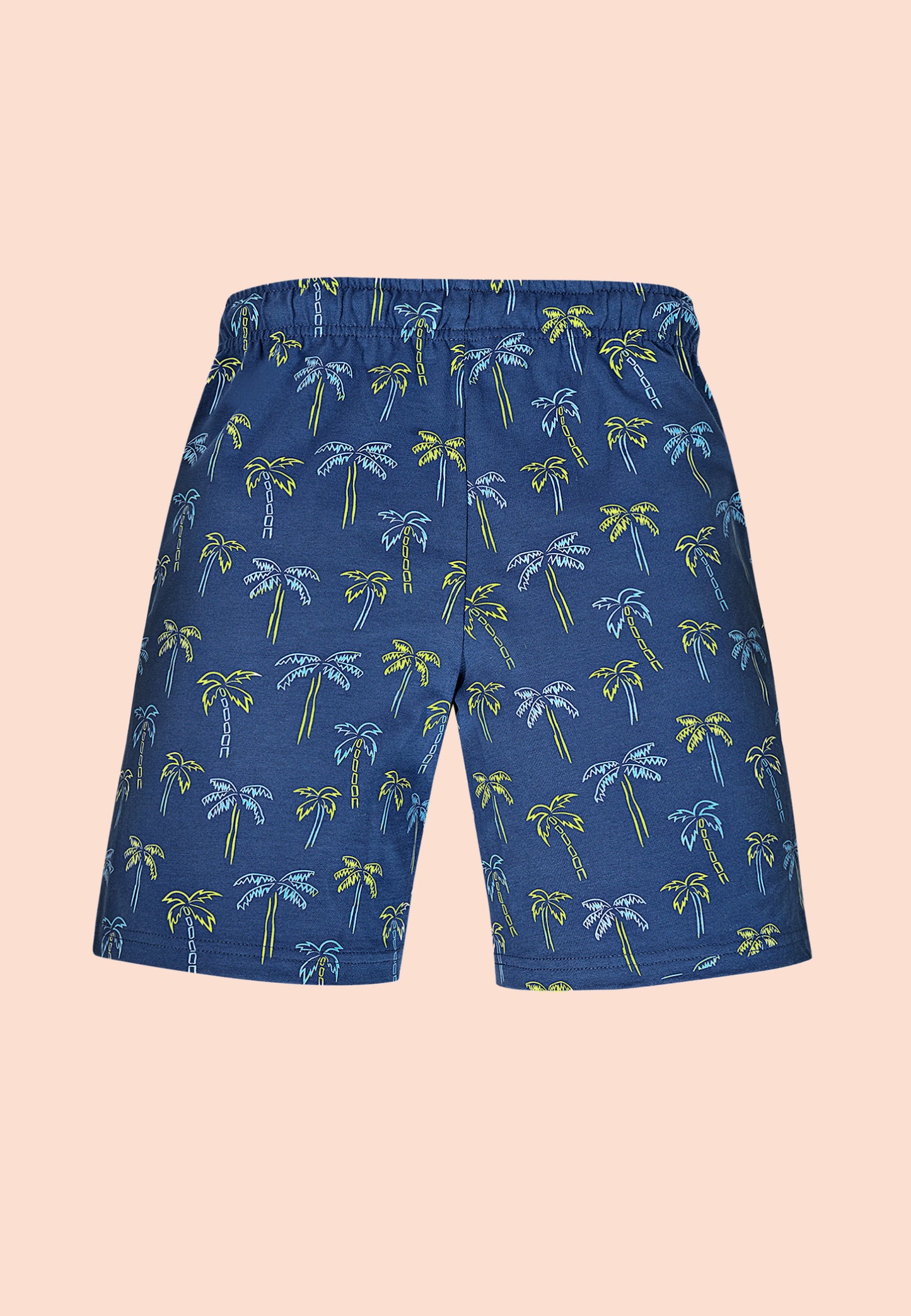 TRESNOVA Cotton Anti-Microbial & Smart Waistband Technology Leaf Printed  Soft Shorts Pack of 2- Navy & Green