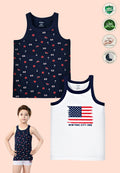 Soft Cotton Gym Vests for Boys ( Pack of 2) |  Anti-Bacterial Chemical Free Kids Underwear | Ages 2-16Y