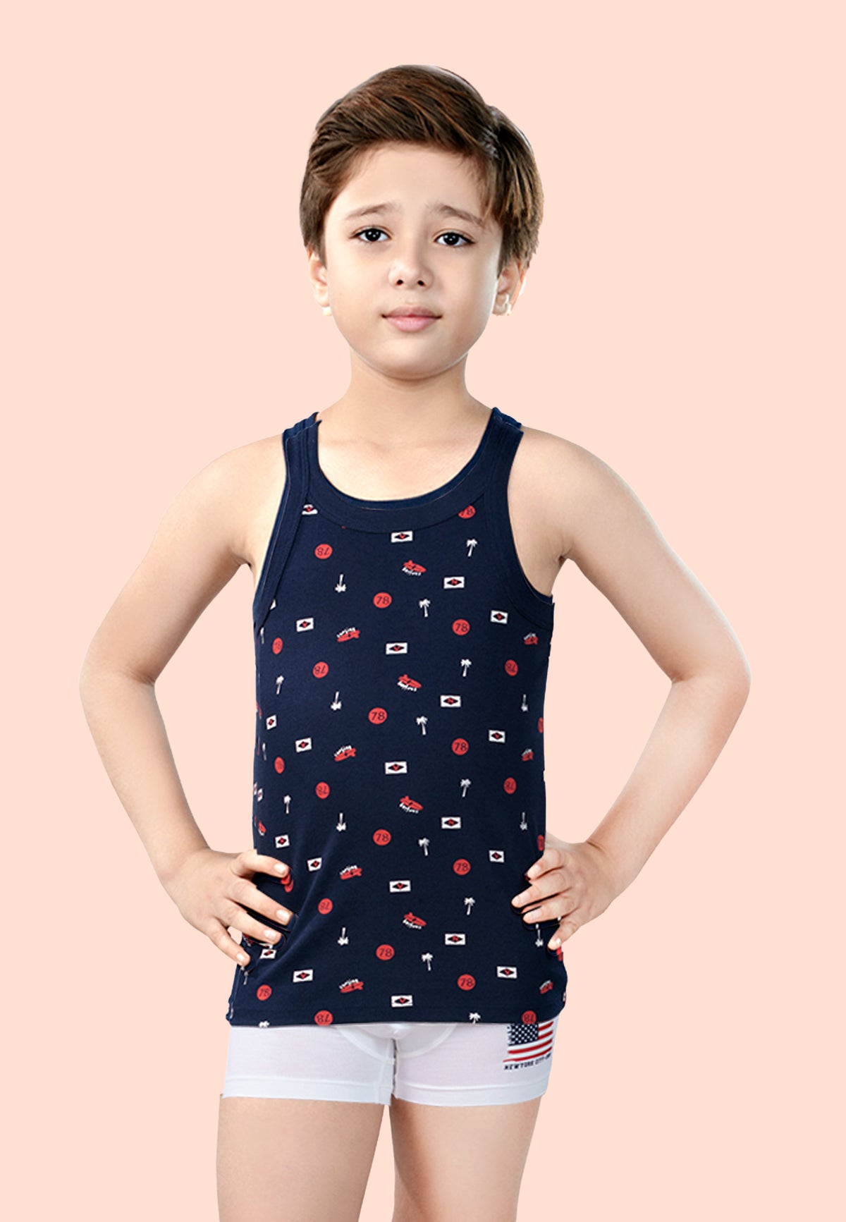 Soft Cotton Gym Vests for Boys ( Pack of 2) |  Anti-Bacterial Chemical Free Kids Underwear | Ages 2-16Y