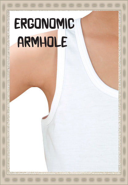 TRESNOVA Cotton  Anti-microbial Finish & Advanced ergonomic armhole technology Varsity Printed Soft Gym Vest Pack of 2 -Navy, White