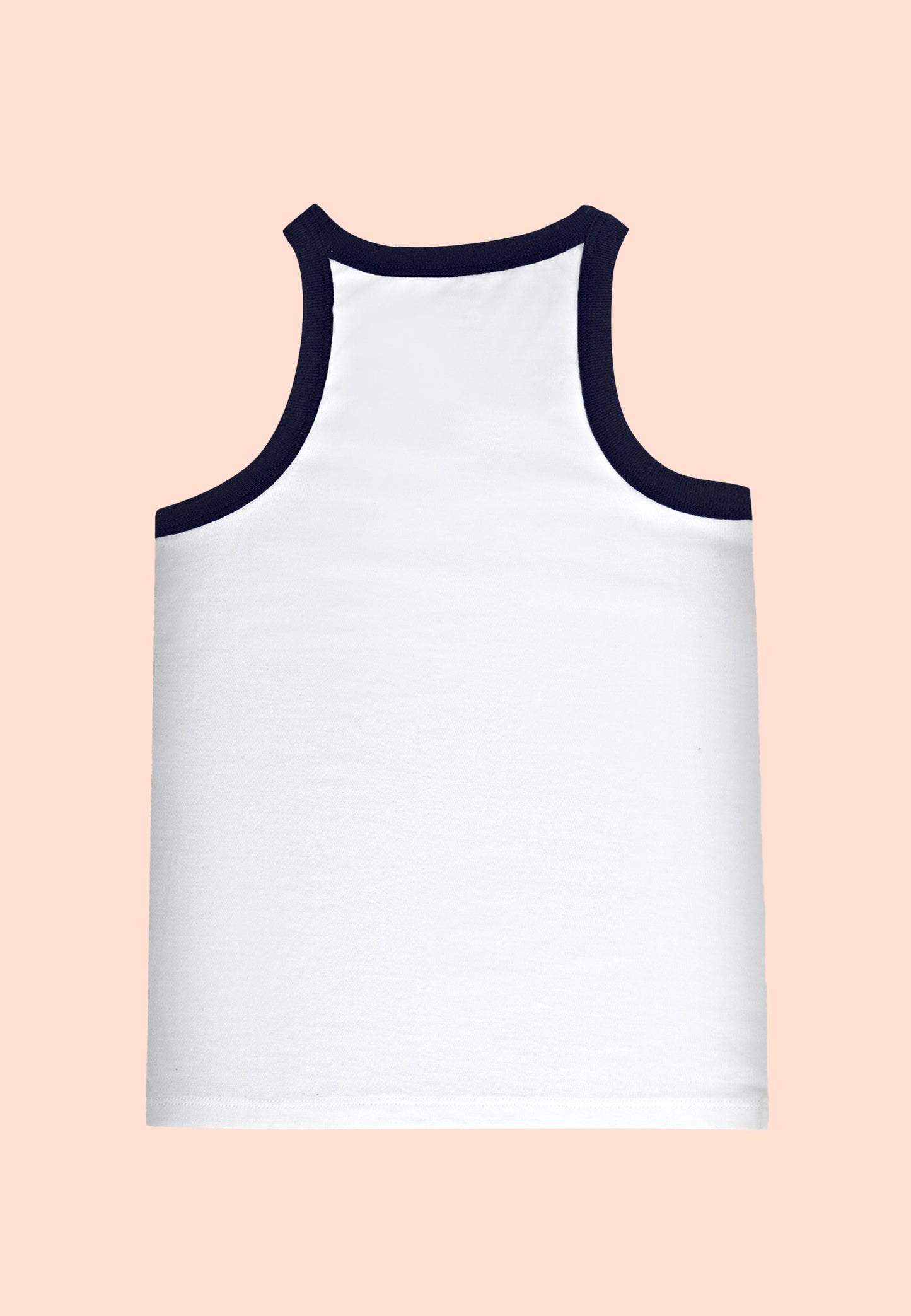 TRESNOVA Cotton  Anti-microbial Finish & Advanced ergonomic armhole technology Varsity Printed Soft Gym Vest Pack of 2 -Navy, White