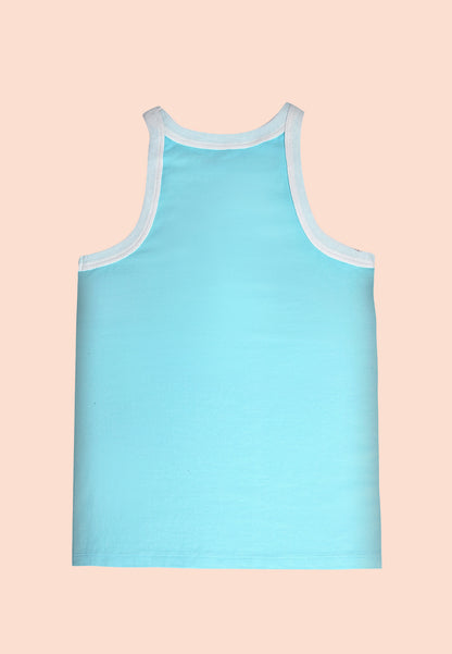 TRESNOVA Cotton  Anti-microbial Finish & Advanced ergonomic armhole technology Camflague printed Soft Gym Vest Pack of 2 -Green, Blue