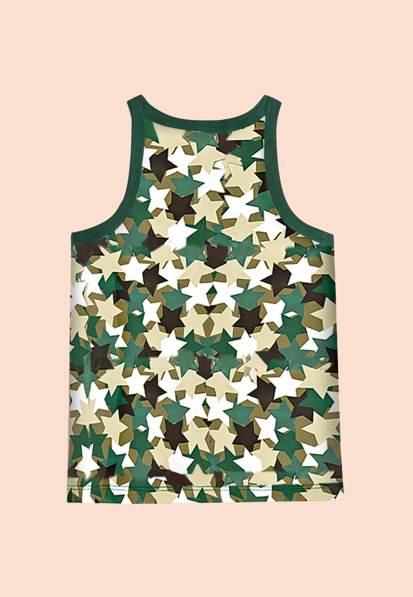 TRESNOVA Cotton  Anti-microbial Finish & Advanced ergonomic armhole technology Camflague printed Soft Gym Vest Pack of 2 -Green, Blue