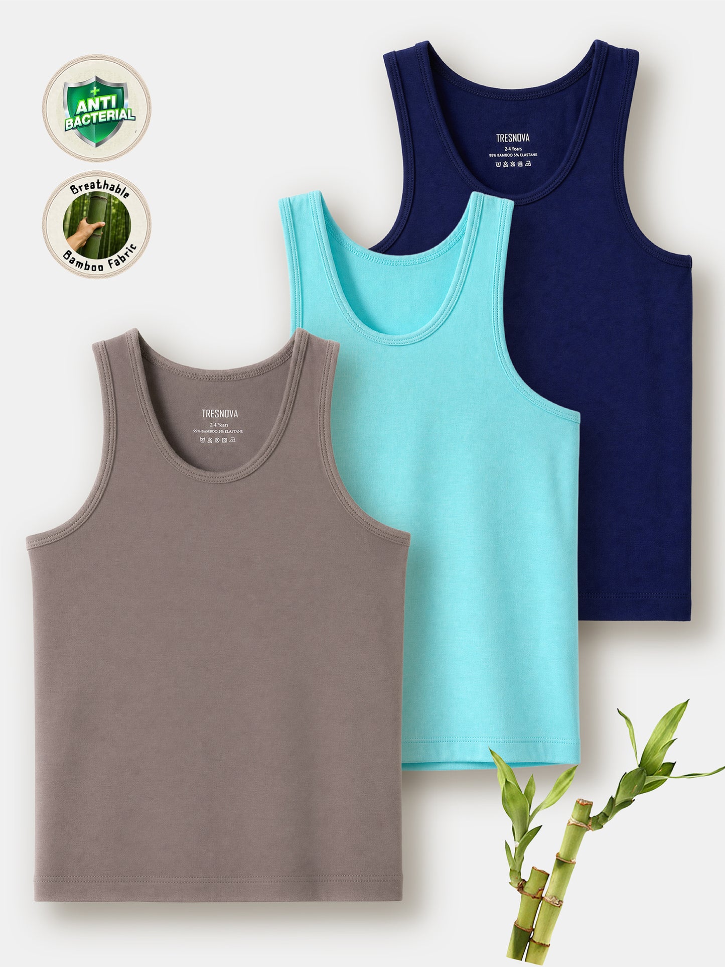 Super Soft Bamboo Vest Pack of 3