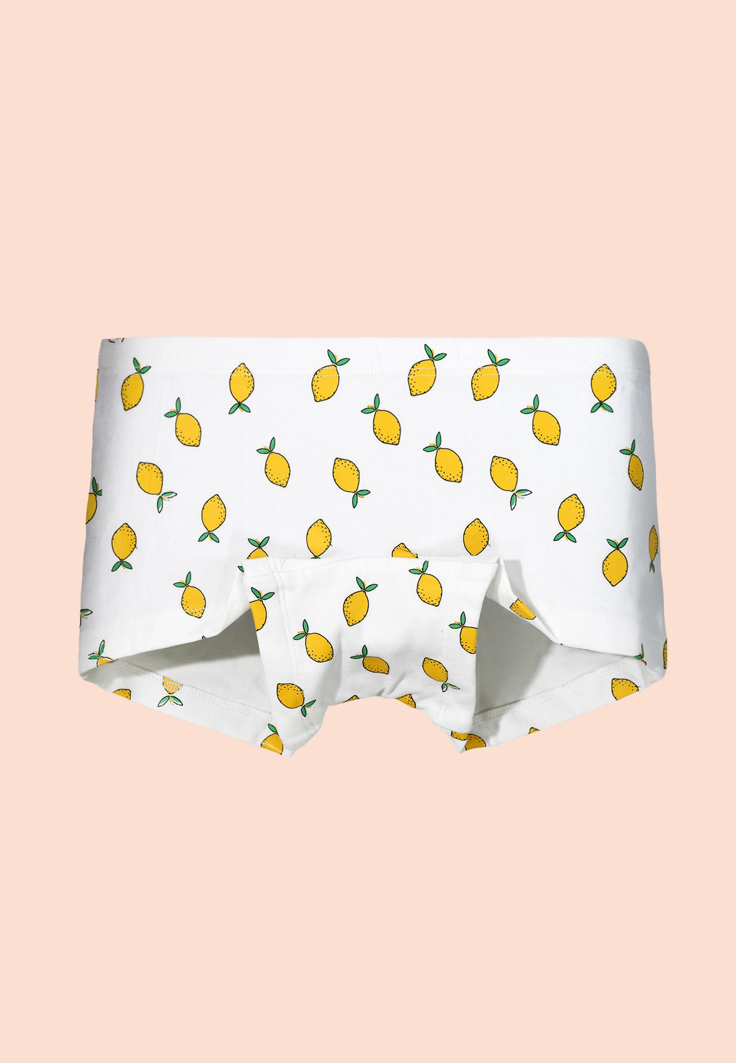 TRESNOVA Cotton Lycra Anti-microbial Finish & Smart Waistband Technology Fruits Printed Soft Boxer PantiesPack of 3 - White,Pink , Yellow