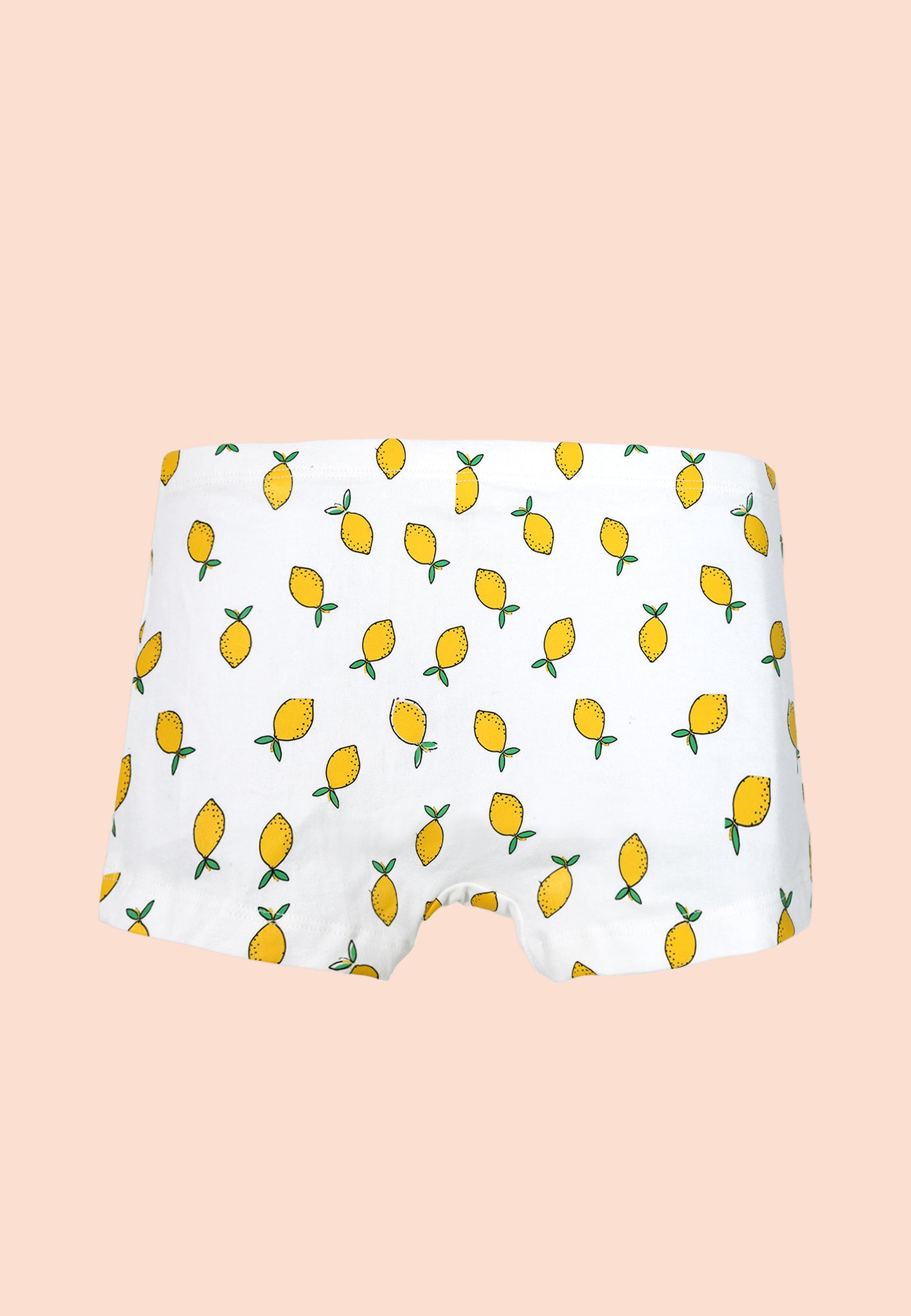 TRESNOVA Cotton Lycra Anti-microbial Finish & Smart Waistband Technology Fruits Printed Soft Boxer PantiesPack of 3 - White,Pink , Yellow