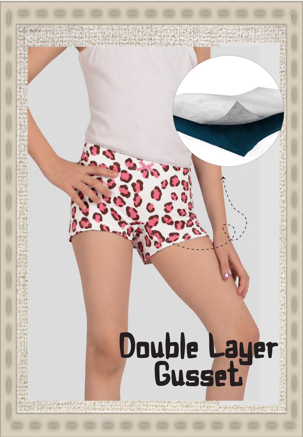 Soft Cotton Boxer Panties for Girls ( Pack of 3) |  Anti-Bacterial Chemical Free Kids Underwear | Ages 2-16Y