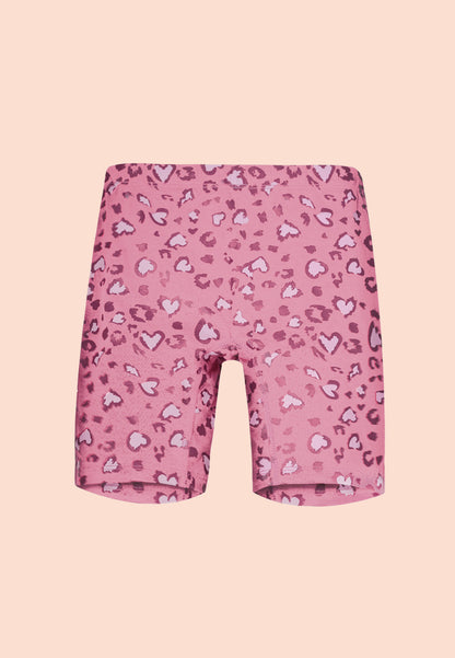 TRESNOVA Cotton Lycra Anti-microbial Finish & Smart Waistband Technology Leopard Printed Soft Cycling shorts Pack of 3 - Pink, Coral,  Black
