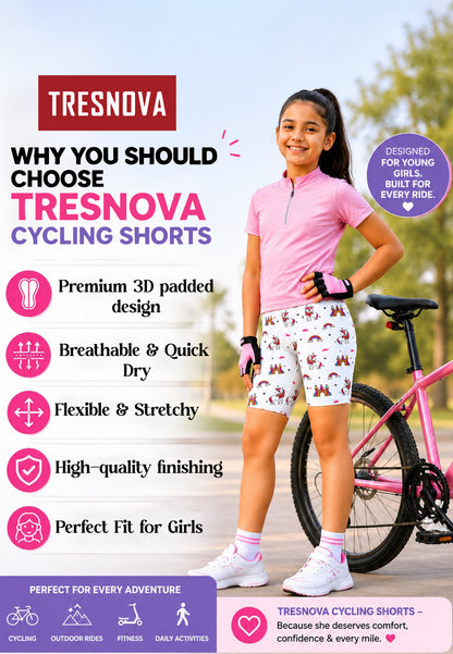 Soft Cotton Cycling shorts For Girls ( Pack of 3) | Anti-bacterial Kids Innershorts | Ages 2-16Y