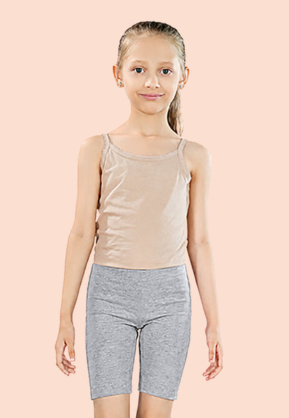 TRESNOVA Cotton Lycra Anti-microbial Finish & Smart Waistband Technology Solid School essentials Soft Cycling shorts Pack of 3 -Grey, Black