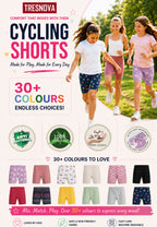 Soft Cotton Cycling Shorts for Girls ( Pack of 2) |  Anti-Bacterial Chemical Free Kids Innershorts | Ages 2-16Y