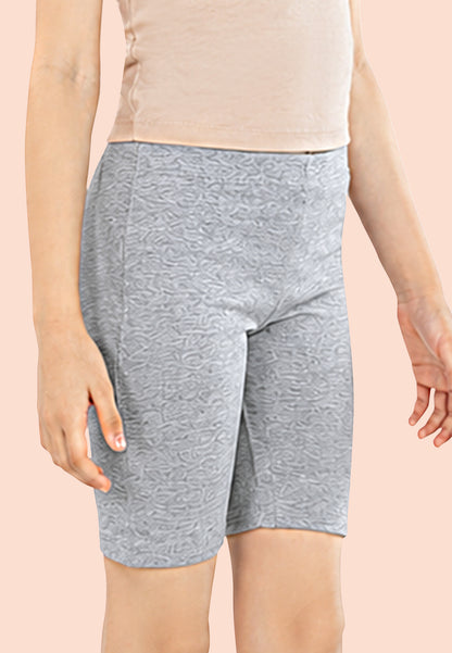 TRESNOVA Cotton Lycra Anti-microbial Finish & Smart Waistband Technology Solid School essentials Soft Cycling shorts Pack of 3 -Grey, Black