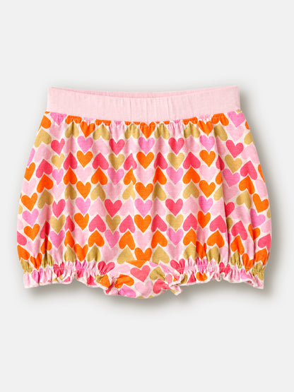 Soft Cotton Bloomer Panties For Girls ( Pack of 3) | Anti-Bacterial Kids Underwear | Ages 2-12Y Lycra Anti-microbial Finish & Smart Waistband Technology Heart Printed Soft Boxer PantiesPack of 3 - White, Red, Navy (Copy)