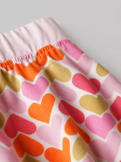 Soft Cotton Bloomer Panties For Girls ( Pack of 3) | Anti-Bacterial Kids Underwear | Ages 2-12Y Lycra Anti-microbial Finish & Smart Waistband Technology Heart Printed Soft Boxer PantiesPack of 3 - White, Red, Navy (Copy)