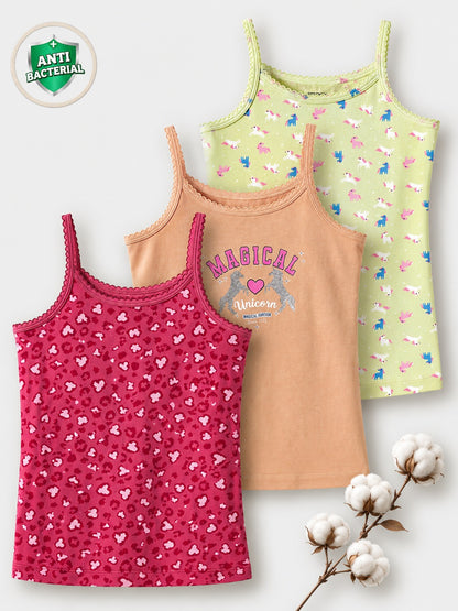 Pure Cotton Camisoles-Pack of 3