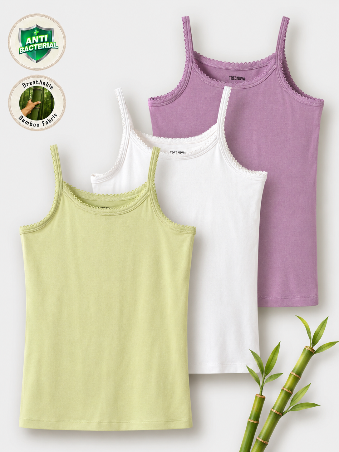 Super Soft Bamboo Camisoles-Pack of 3