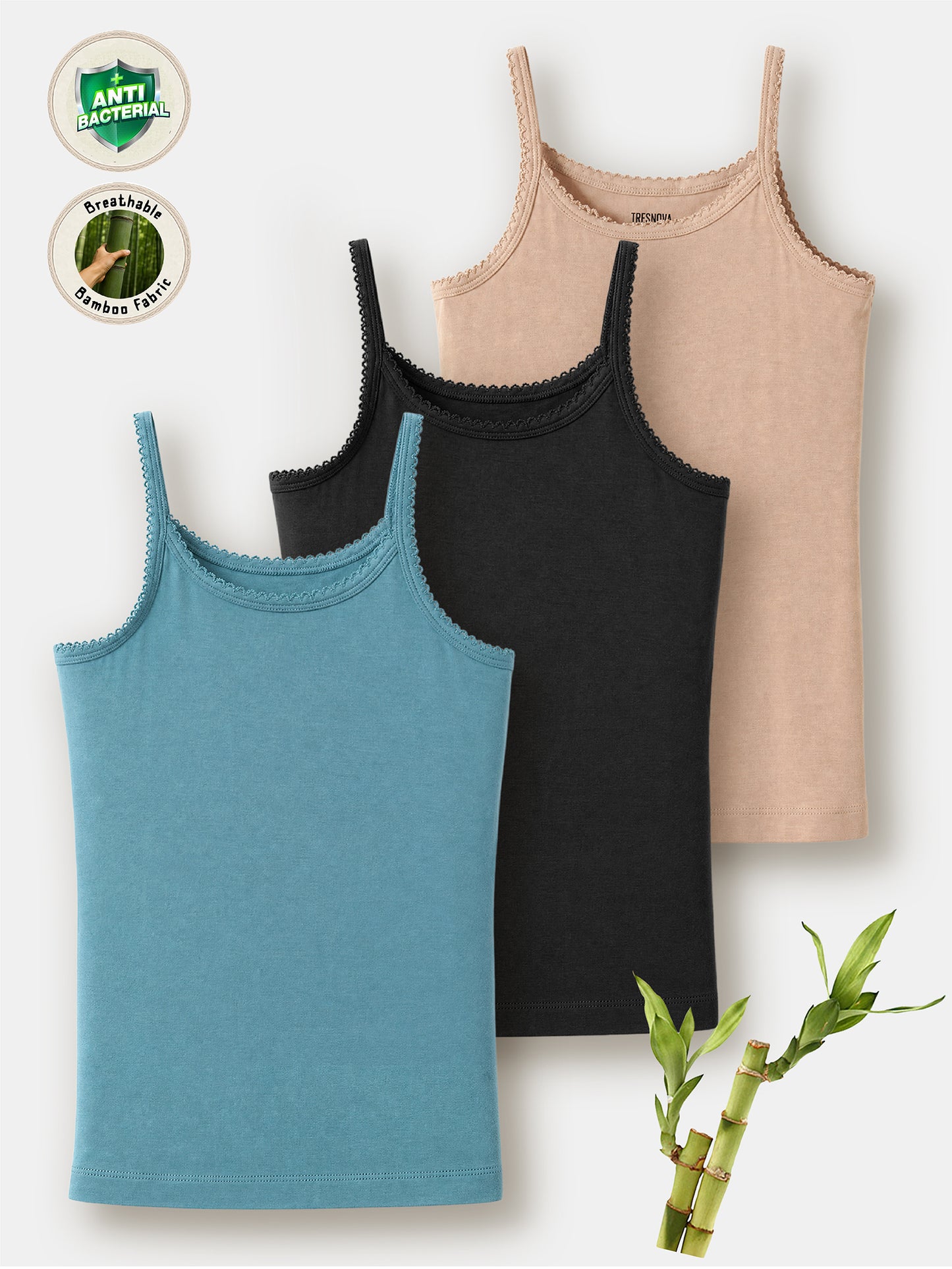 Super Soft Bamboo Camisoles-Pack of 3