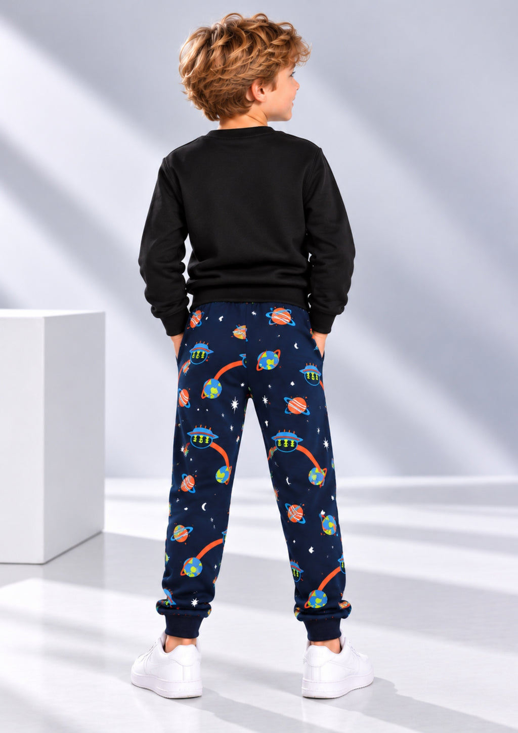 Soft Cotton Joggers for Boys ( Pack of 2) |  Anti-Bacterial Chemical Free Outerwear | Ages 2-16Y