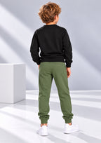 Soft Cotton Joggers for Boys ( Pack of 2) |  Anti-Bacterial Chemical Free Outerwear | Ages 2-16Y