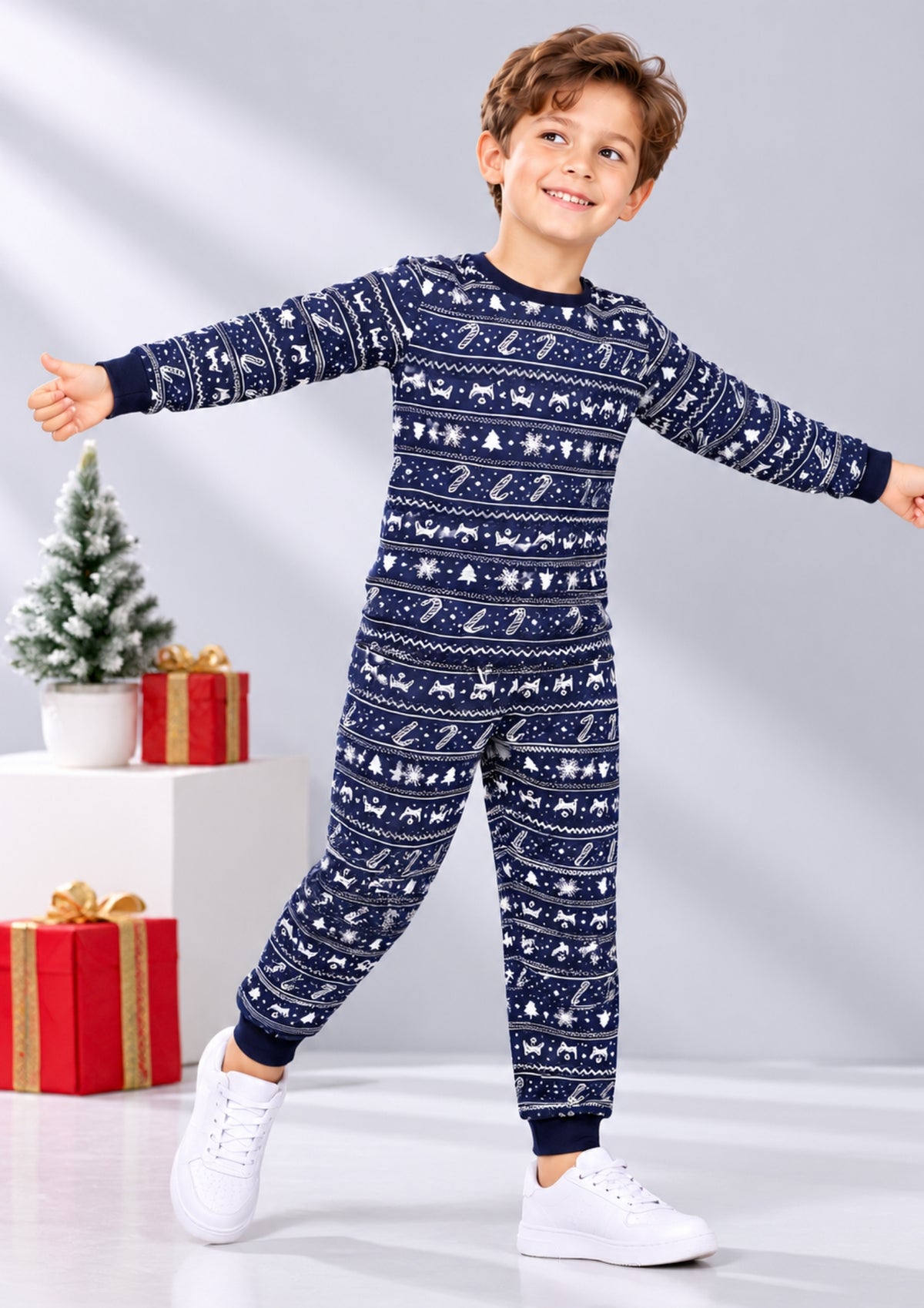 Soft Cotton Pyjama Set for Boys ( 1 Set) |  Anti-Bacterial Chemical Free Nightwear | Ages 2-16Y