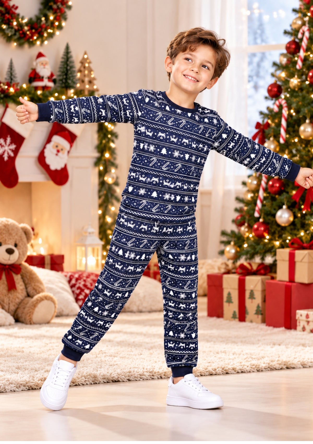 Soft Cotton Pyjama Set for Boys ( 1 Set) |  Anti-Bacterial Chemical Free Nightwear | Ages 2-16Y