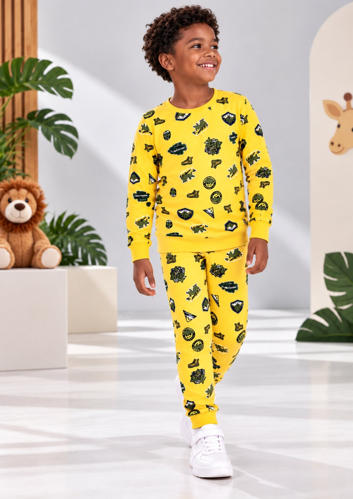 Soft Cotton Pyjama Set for Boys ( 1 Set) |  Anti-Bacterial Chemical Free Nightwear | Ages 2-16Y