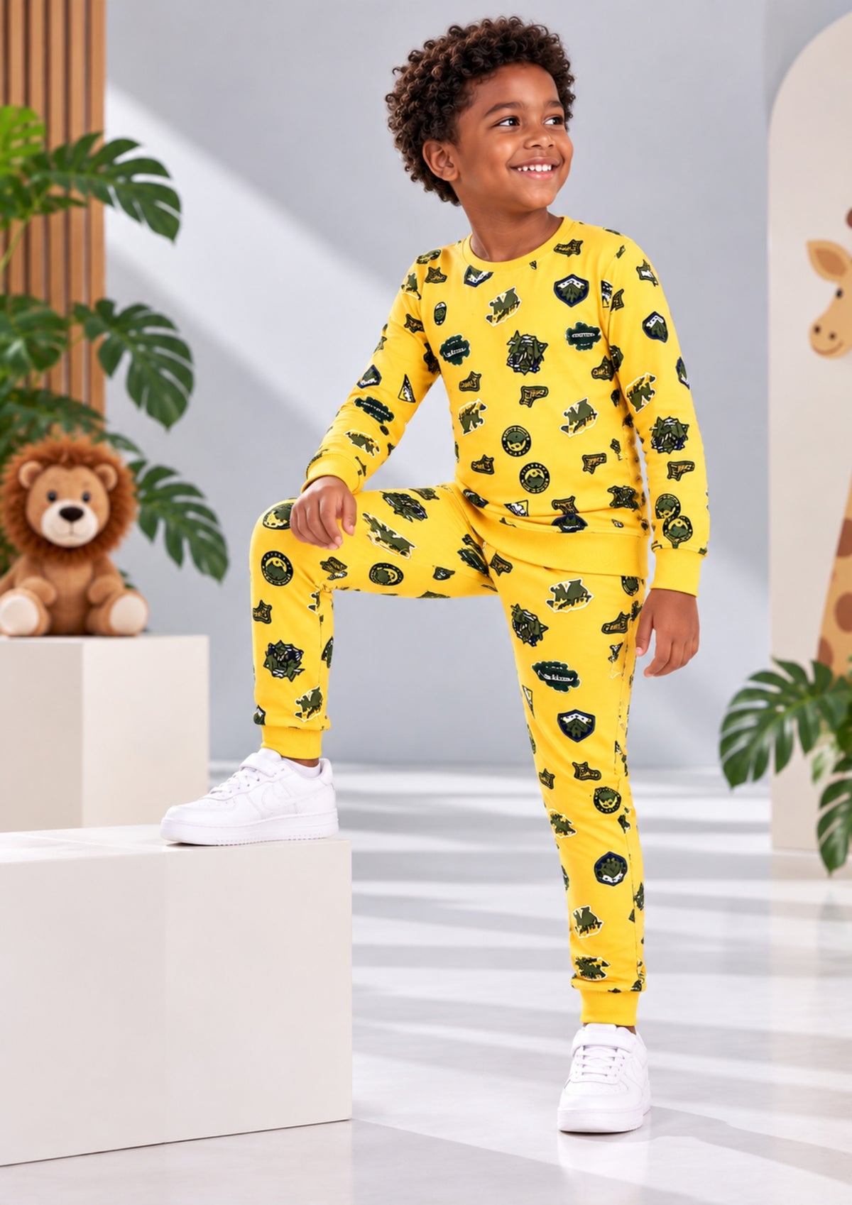 Soft Cotton Pyjama Set for Boys ( 1 Set) |  Anti-Bacterial Chemical Free Nightwear | Ages 2-16Y